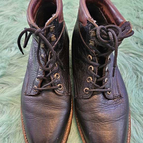 H.S. Trask Bison Leather Black Boots Size 10.5 - Picture 9 of 9